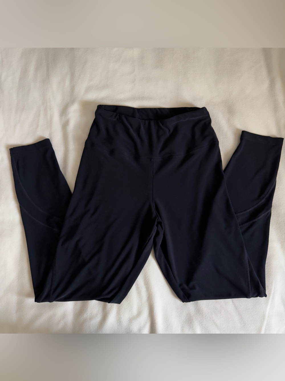 Sympli Black Leggings with Subtle Sheen